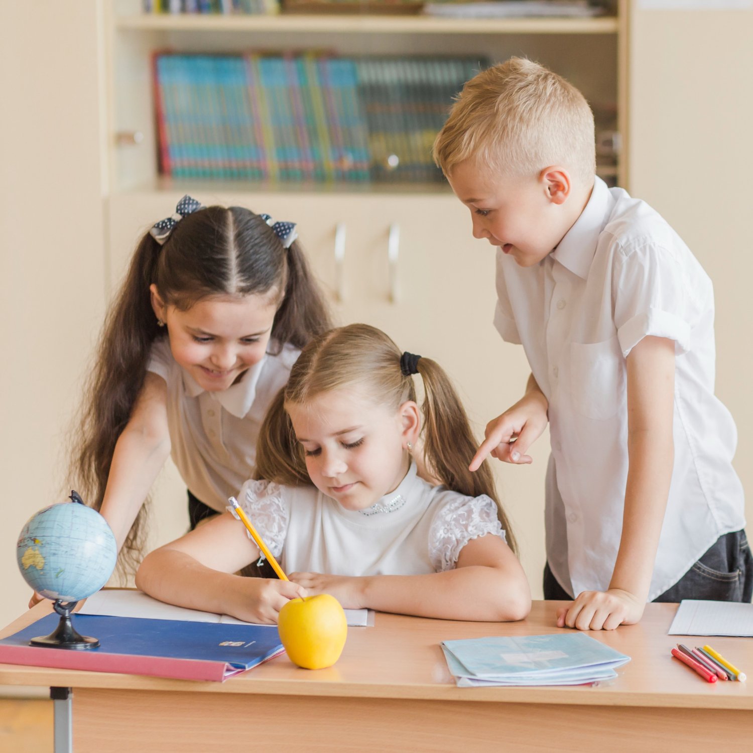 Children learning at Bright Learning Tuition Centre